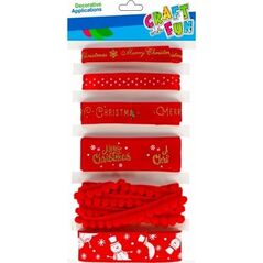 Craft with Fun OZDOBA BN WSTAZKI OZDOBNE MIX 6SZT CF CZE 12/144 13410663 5908275178415