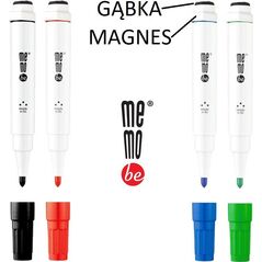 MemoBe Marker do tablic MemoBe MM351 (z magnesem i gąbką) zielony, ZIELONY 13431161 5903273517686
