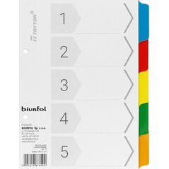 Biurfol Przekładki kartonowe Biurfol A5 5 kart 13431189 5907214876092
