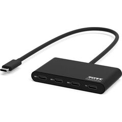 HUB USB Port Designs Port Designs 900147 huby i koncentratory USB Type-C 5000 Mbit/s Czarny 13435111 3567049001476