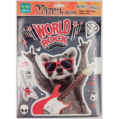 Stnux Naklejki winylowe zwierzaki - szop rock 8561 STNUX p6 13457082 5901583298561