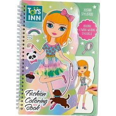 Stnux Fashion Coloring Book Kolorowanka z naklejkami Moda 8523 STNUX 13459143 5901583298523
