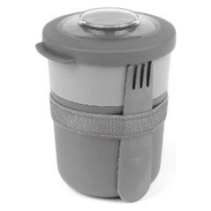 Amuse Pjemnik na jogurt 2 w 1 ze sztućcem i gumką szary / Amuse 13507110 5410801328015