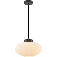 Lampa wisząca Italux Italux Groste PND-52376-1-BK lampa wisząca zwis 1x40W E27 biała/czarna 13520223 5902854536672