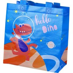 LeanToys Torba Prezentowa Dinozaur Niebieska 23cm x 21,5cm x 11cm 13655925 5905884453209