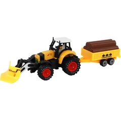 LeanToys Traktor Z Przyczepą Koparka Spychacz Maszyna Rolnicza Żółta 13674931 5905515359696