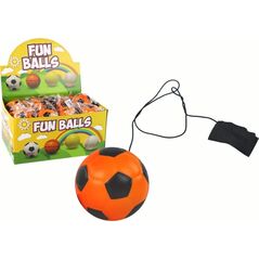 LeanToys Piłka Nożna PU Na Gumce Jojo Do Odbijania 6 cm Pomarańczowa 13675155 5905679076910