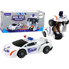 LeanToys Samochód-Robot Policja Biały 2w1 Transformacja 13675207 5905679077948