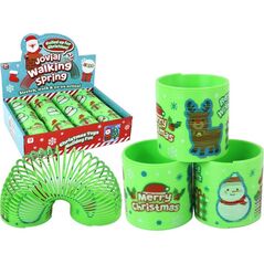 LeanToys Kultowa Sprężyna Zielona Motyw Świąteczny Relaksacyjna 6CM 13675496 5905884452158