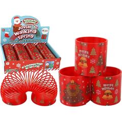 LeanToys Kultowa Sprężyna Czerwona Motyw Świąteczny Relaksacyjna 6CM 13675501 5905884452172