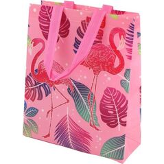 LeanToys Torba Prezentowa Flamingi Różowa 30,5cm x 24,5cm x 10cm 13675549 5905884453124