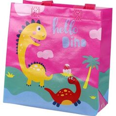 LeanToys Torba Prezentowa Dinozaur Różowa 23cm x 21,5cm x 11cm 13675556 5905884453193