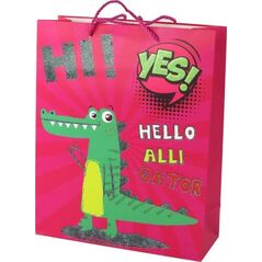 LeanToys Papierowa Torba Prezentowa Różowa 41,5cm x 30cm x 12cm 13675558 5905884453285
