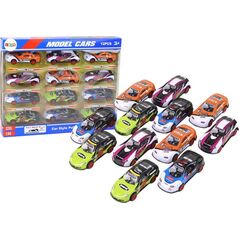 LeanToys Zestaw Autek Sportowych 1:55 Z Napędem Frykcyjnym 12 Sztuk Kolorowe 13675642 5905884459355