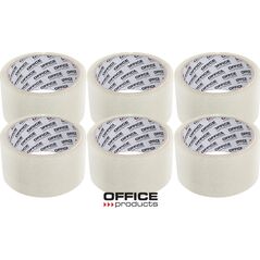 Office Products Taśma pakowa Office Products 48mm/50y Hot-melt transparentna (6) 13720691 5901503607718