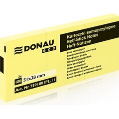 Donau Karteczki Donau Eco 38x51mm żółte (3x100) - 13749597 9003106578887