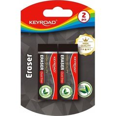 Keyroad Gumka do ścierania KEYROAD, techniczna, 2 szt., blister, czarna 13757204 6941288774914