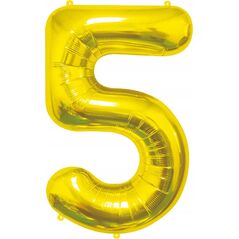 GoDan Balon foliowy B&C Cyfra 5 złota 85cm BC-HZL5 13813398 5902973180985