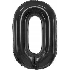 GoDan Balon foliowy B&C cyfra 0 matowa czarna 85 cm 13813522 5902973188752