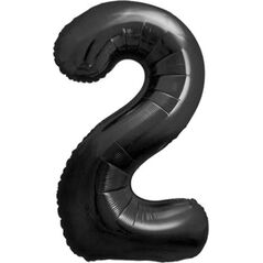 GoDan Balon foliowy B&C cyfra 2 matowa czarna 85 cm 13813523 5902973188943