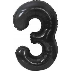 GoDan Balon foliowy B&C cyfra 3 matowa czarna 85 cm 13813533 5902973188950