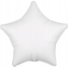 AMSCAN Balon foliowy metalik biały gwiazda 48cm 9914091 13813575 194099082914