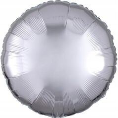 AMSCAN Balon foliowy metalik srebrny okrągły 43cm luzem 9914086-92 13813617 194099089555