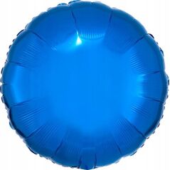 AMSCAN Balon foliowy metalik niebieski okrągły 43cm luzem 9914068-92 13813620 194099089371