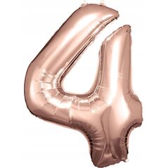 AMSCAN Balon foliowy duża cyfra 4 różowe złoto 65x86cm 9906279 13813652 192937142110