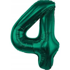 GoDan Balon foliowy B&C cyfra 4 zieleń butelkowa 85cm 13884362 5902973190243
