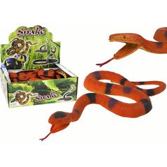 LeanToys Sztuczny Gumowy Wąż Brązowy Z Czarno- Siwymi Łatkami 13885454 5905884450581