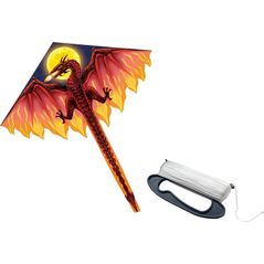 LeanToys Duży Latawiec Smok Czerwony Długi Ogon 170cm x 130cm 13894979 5905884452820