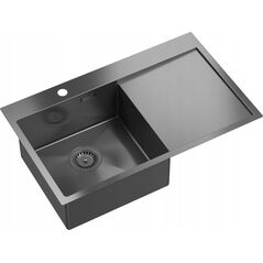 Zlewozmywak Quadron RUSSEL 111 SteelQ zlewozmywak PVD R10 graphite z syfonem kol. graphite 1-komorowy z/o 13916749 5905505506383
