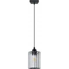 Lampa wisząca Italux Elem Modena 6782/1 BL lampa wisząca zwis 1x60W E27 czarna/transparentna 13934931 5907737334352