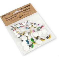 Polsirhurt Dekoracje Ruchome oczka RS-08 5mm, 8mm, 15mm samoprzylepne kolorowe mix 80 sztuk 13960997 5902557438228