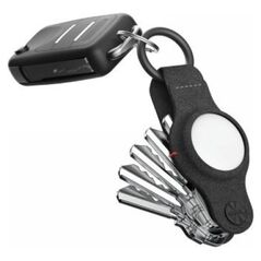 STATIK KeySmart Air - organizer do kluczy z etui na AirTag wykonany ze skóry wegańskiej (black) 14008665 810024052998