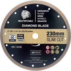 INDIAN PROFESSIONAL TARCZA DIAMENTOWA 230mm SLIM CUT  INDIAN PROFESSIONAL 14060030 5904844524362