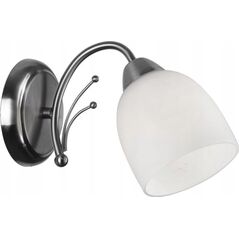 Kinkiet Candellux Kinkiet lampa ścienna Reality Alice 1x60W E27 nikiel mat / biały 217101-07 14104993 5906737306727
