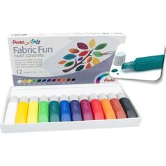 Pentel Farby do tkanin Pentel Fabric Fan 12 kolorów 14107823 4711577054674