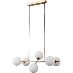 Lampa wisząca Italux Italux Mirellio PND-66463-6-HB lampa wisząca zwis 6x5W G9 biała/mosiądz 14128397 5902854538775
