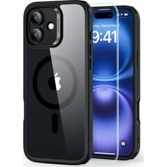 ESR Zestaw etui ESR Classic Hybrid Halolock MagSafe + Szkło hartowane na iPhone 16 - przezroczyste z czarną ramką 14202281 4894240243008