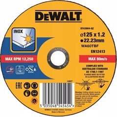 Dewalt DEWALT TARCZA METAL 125x1,2mm INOX 14268567 5035048545423