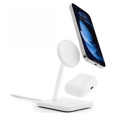 Ładowarka Twelve South Twelve South HiRise 2 Deluxe - stojąca ładowarka bezprzewodowa Qi2 do dwóch urządzeń kompatybilna z MagSafe (white) 14386107 811370025568