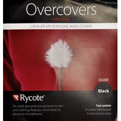 Rycote Rycote Overcovers, Black - 6 fur /30 Stickies