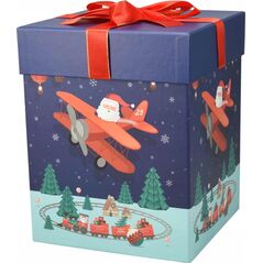 Home Styling Collection Dwa pudełka na prezenty z motywem Mikołaja, 26 i 23 cm