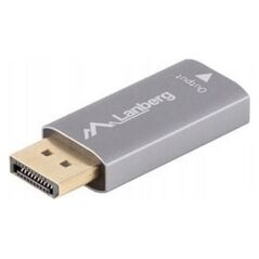 Adapter AV Lanberg Adapter Lanberg Displayport (M) -> HDMI (F) 4K srebrny