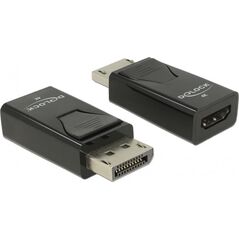 Adapter AV Delock Delock - Videoadapter - DisplayPort mannlich zu HDMI weiblich - Schwarz - passiver Konverter, unterstutzt 4K 30 Hz (3840 x 2160), Unterstutzung fur 3D-Video 13932121 4043619662340
