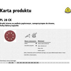 Klingspor krążek ścierny samoprzyczepny 125mm PL28CK gr.120 GLS5, 8 otworów, 50 sztuk (270694) 4915296 5907560040116