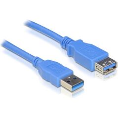 Kabel USB Delock USB-A - USB-A 3 m Niebieski (82540) 323434 4043619825400