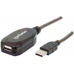 Kabel USB Manhattan USB-A - USB-A 10 m Czarny (150248) 641869 766623150248